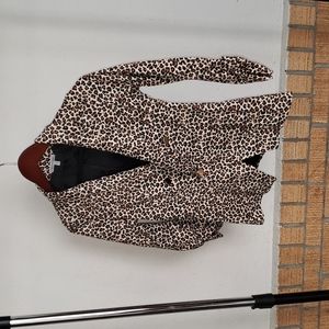 Womens leopard blazer